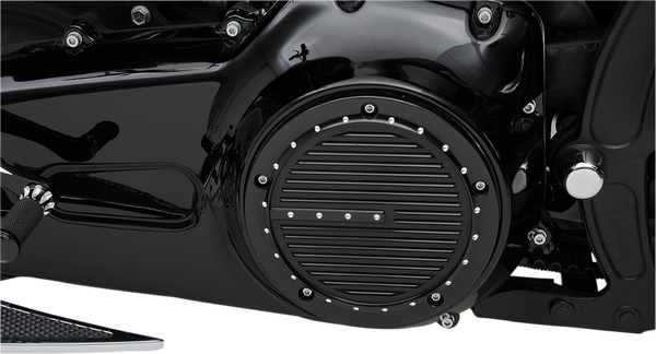 Derby Cover Black, Gloss, Powder-coated, 2, nordicamoto.ro