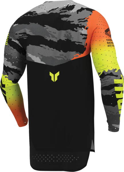 Thor Sportmode Recon LE póló, fekete/savanyú lime, L, 4, nordicamoto.ro