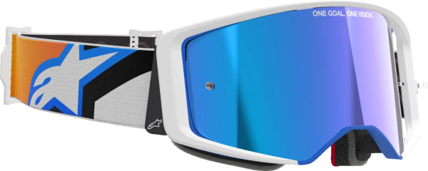 Alpinestars Supertech Corp Abs Vision szemüveg, fehér/narancssárga/kék, 3, nordicamoto.ro