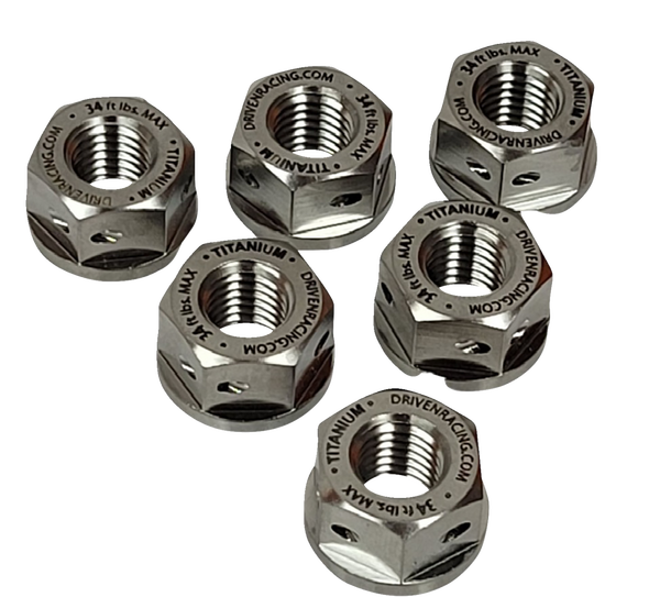 Titanium Sprocket Nuts Silver, 2, nordicamoto.ro