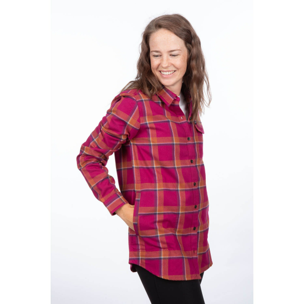 Cămașă flanel damă  Klim Kinsey Midweight Asphalt Heather (Non-Current), 7, nordicamoto.ro
