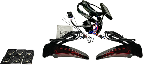 Sequential Tour Pak Seat Back Rest Led Lights White, 1, nordicamoto.ro