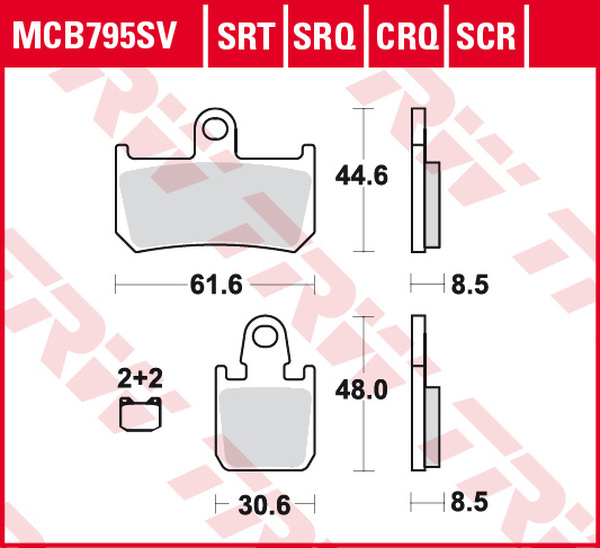Srt Series Sindered Front Brake Pads, 1, nordicamoto.ro
