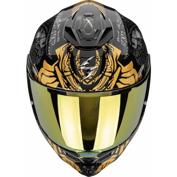 SCORPION EXO-1500 AIR APUS S teljes arcú sisak, gyöngyházfehér/szürke/arany, 3, nordicamoto.ro