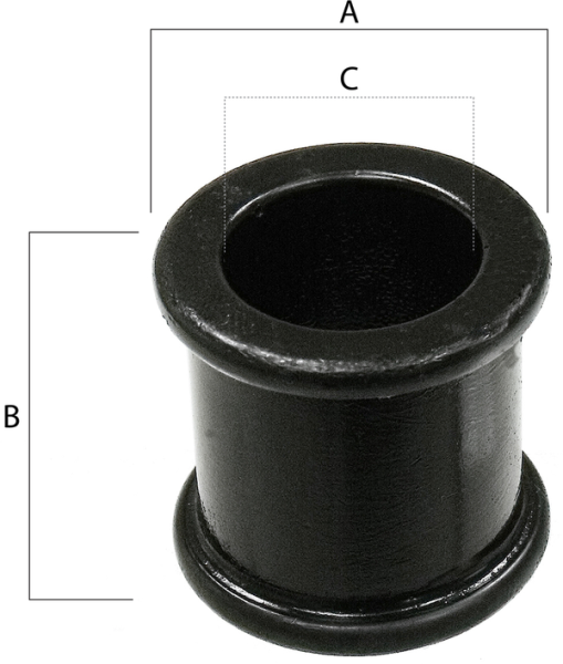 Shock Bushings Black, 1, nordicamoto.ro