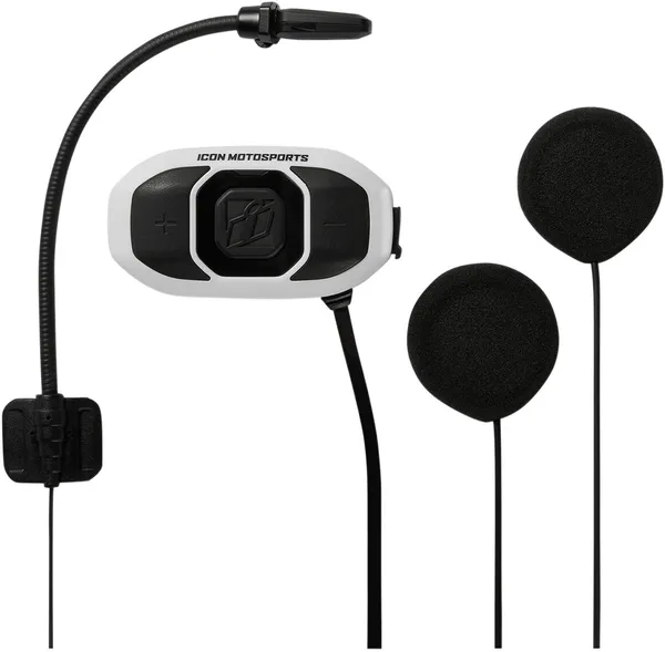 Sistem Comunicatie Icon Rau Black/White, 1, nordicamoto.ro