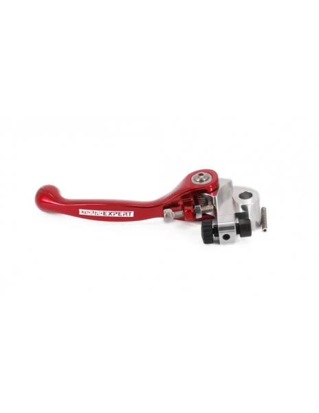 Gas Gas EC 250/300 (2021–2022) és Husqvarna TE 250/300 (2022) modellekhez készült piros, összecsukható, kovácsolt kuplungkart az Enduro Expert-től, 2, nordicamoto.ro