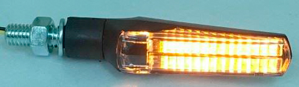 E-marked Led Light Guide Indicator Lights Chrome, 1, nordicamoto.ro