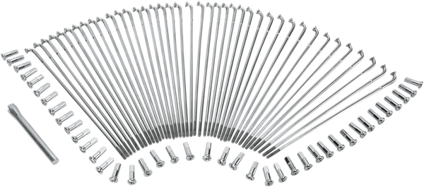 Chrome And Stainless Steel Spoke Set Stainless Steel, 5, nordicamoto.ro