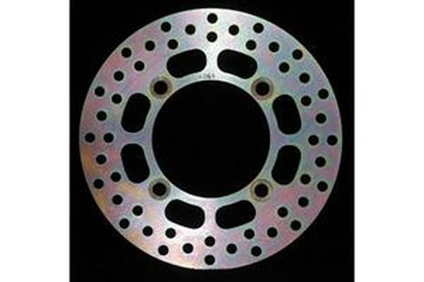 Round D-series Fixed Offroad Brake Rotor Polished Steel, Silver, Stainless Steel, 1, nordicamoto.ro