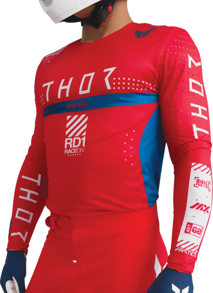 Tricou Thor Sportmode Synth Rosu/Albastru XL, 6, nordicamoto.ro