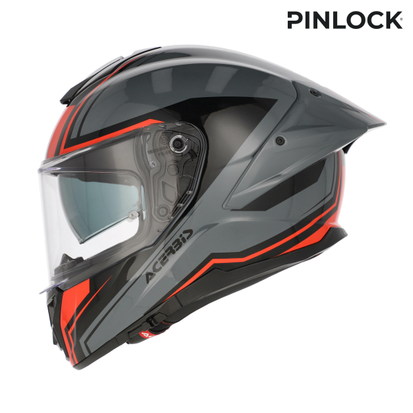 Acerbis Tarmak-X teljes arcú sisak, szürke/piros, M-es méret, 11, nordicamoto.ro