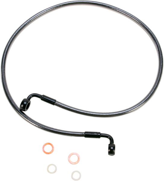 E-z Align Dot Braided Single Disc Front Brake Line Black, Black Pearl, 2, nordicamoto.ro