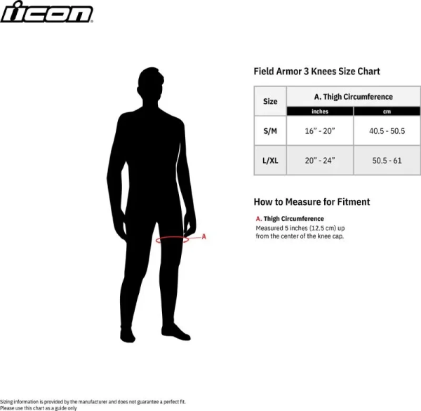 Icon Field Armor 3™ térdvédők, fekete, S/M méret, 2, nordicamoto.ro