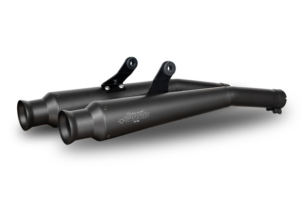 Trumpet Slip-on Mufflers Black, Matte, Stainless Steel, 1, nordicamoto.ro