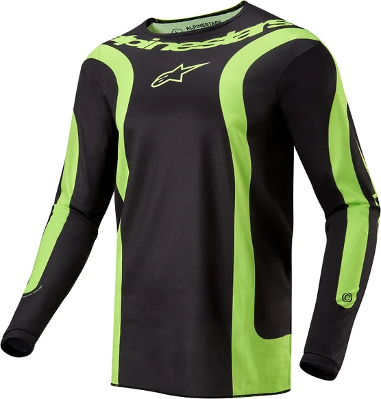 Tricou Alpinestars Fluid Lurv Black/Yellow Fluo L, 1, nordicamoto.ro