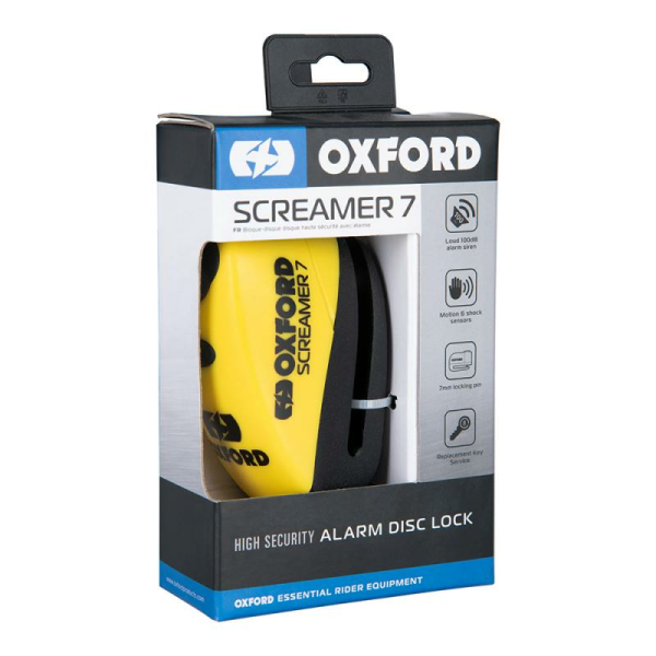 Oxford Screamer XA7 riasztós lopásgátló tárcsafék, fekete, 2, nordicamoto.ro