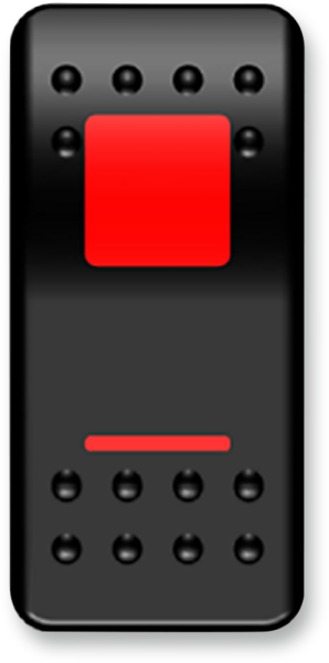 Rocker Switch Black, Red, 1, nordicamoto.ro