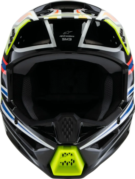 Alpinestars S-M3 Wurx gyermek sisak, fekete/kék/sárga, M méret, 7, nordicamoto.ro