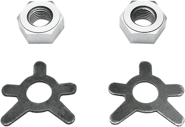 Brake Shaft Nut And Lock Kit Silver, 1, nordicamoto.ro