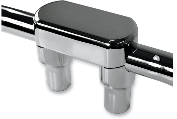 Hefty Handlebar Riser & Top Clamp Kit Silver, 1, nordicamoto.ro