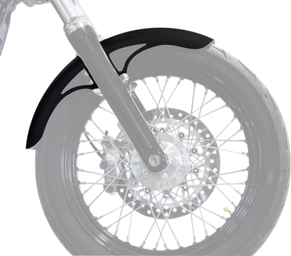 Hugger Front Fender With Mounting Blocks For Softail/dyna Black, 2, nordicamoto.ro
