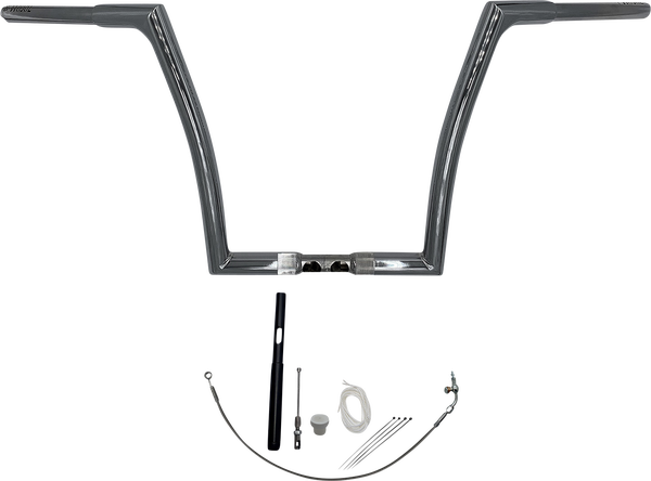 1-1/4(r) Ez Install Flat Top Handlebar Kit Silver, 3, nordicamoto.ro