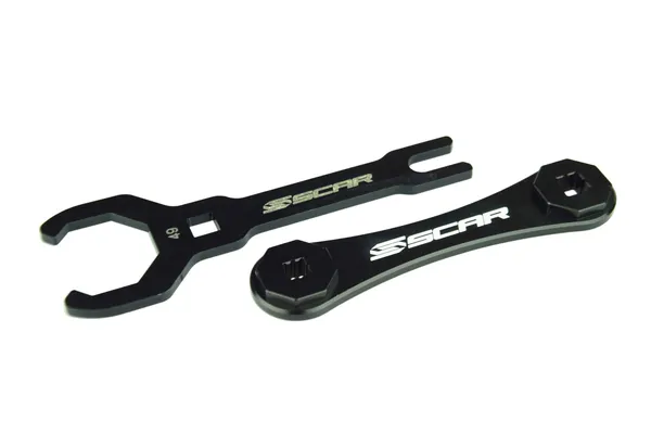 Fork Cap Wrench Anodized, Black, Silver, 1, nordicamoto.ro