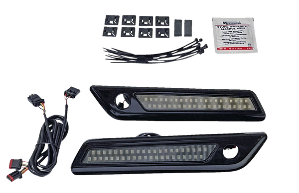 Saddlebag Latch Dual Color Accent Lights Amber, Red, 1, nordicamoto.ro