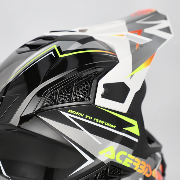 Acerbis Airstrike-X sisak, fekete/narancssárga fluoreszkáló, XXL, 5, nordicamoto.ro