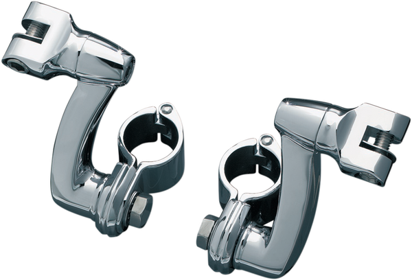 Longhorn Offset Footpeg Mounts Chrome, Polished, 2, nordicamoto.ro