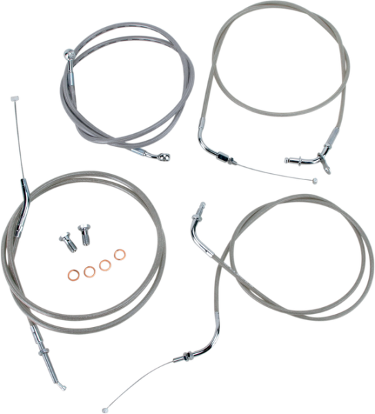 Stainless Handlebar Cable/line Kit Silver, 1, nordicamoto.ro