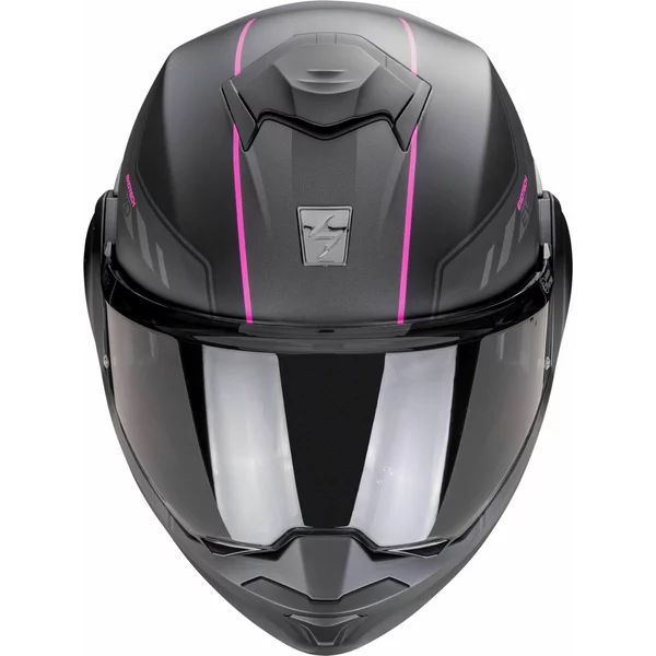 SCORPION EXO-TECH EVO SOCIUS S moduláris, hátrafelé nyitható sisak, szürke/piros, 6, nordicamoto.ro