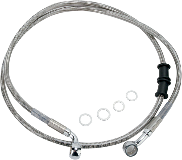 Stainless Steel Brake Line Kit Silver, Clear-coated, 1, nordicamoto.ro