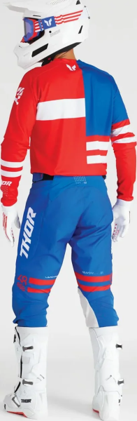 THOR Launchmode Patriot kesztyű, fehér/piros/kék, 10, nordicamoto.ro