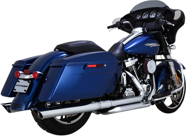 3-1/2(r) Slash-cut Slip-on Mufflers Chrome, 2, nordicamoto.ro