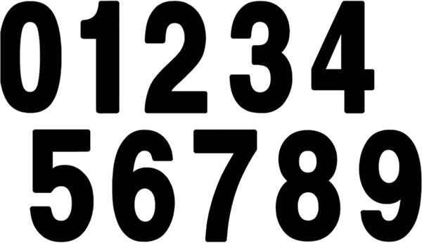 Pro Numbers Black, 4, nordicamoto.ro