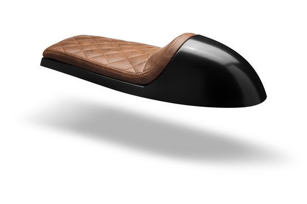 Universal Classic CafÃ© Racer Seat Brown, 4, nordicamoto.ro