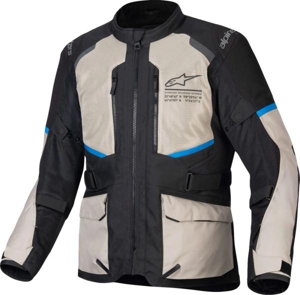 Alpinestars Andes Air Drystar kabát, fekete/szürke/kék, M-es méret, 1, nordicamoto.ro