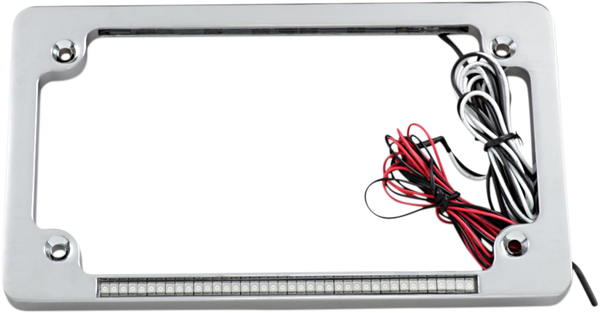 Dual Led License Plate Frame Red, White, 3, nordicamoto.ro