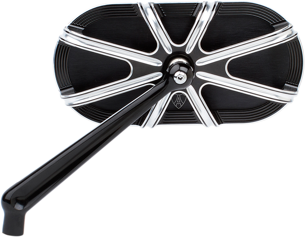 Caged Series Mirror Chrome, Anodized Black, 1, nordicamoto.ro