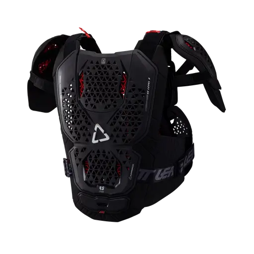 Leatt 4.5 PRO EVO fekete mellkasvédő, S–M méret, 2, nordicamoto.ro