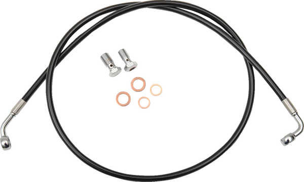 Black Braided Brake Line Kit Black 38 cm - 43 cm (15' - 17'), 1, nordicamoto.ro