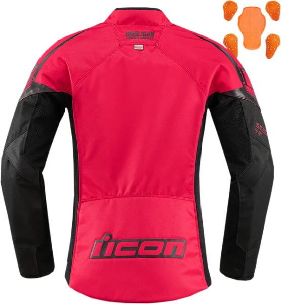 Geaca Textila Dama Icon Hooligan™  Pink/Black 2XL, 3, nordicamoto.ro