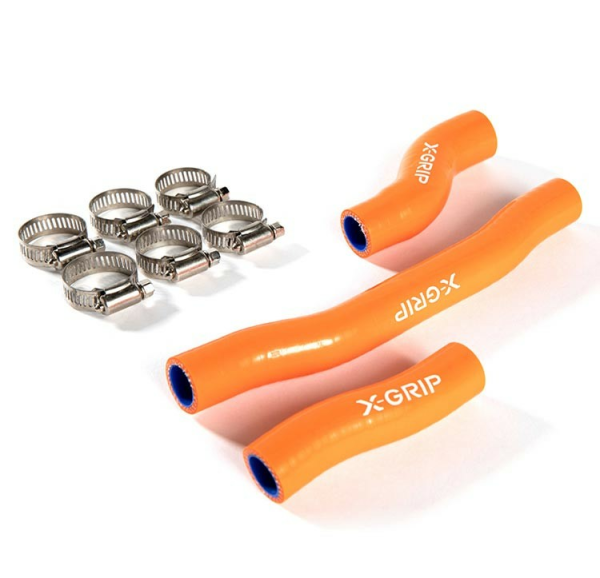 Szilikon hűtőcső-készlet KTM/Husqvarna/GasGas 250/300 (2020–2023) modellekhez, narancssárga, 1, nordicamoto.ro