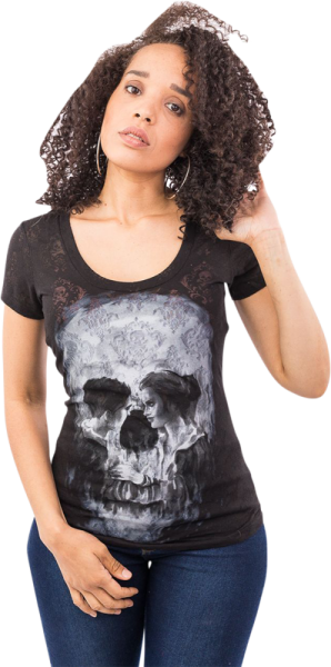 Tee Wm Skullcoupl Bk Xl Black XL, 1, nordicamoto.ro