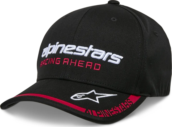 Indent Curved Bill Hat Black, Red, White  L/XL, 1, nordicamoto.ro