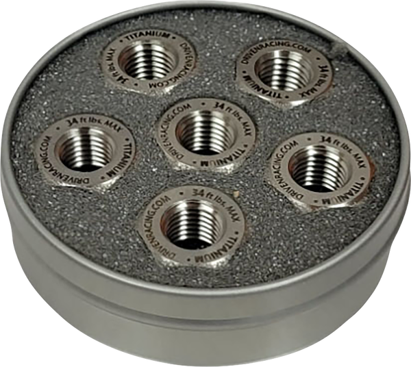 Titanium Sprocket Nuts Silver, 4, nordicamoto.ro