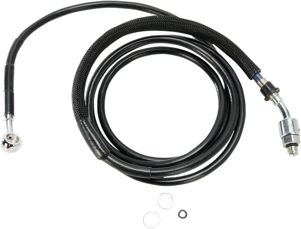 Stainless Steel Hydraulic Clutch Line Vinyl-coat Black +254 mm (10''), 1, nordicamoto.ro