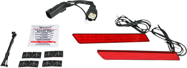 Dual Color Led Saddlebag Latch Lightz Amber, Red, 2, nordicamoto.ro